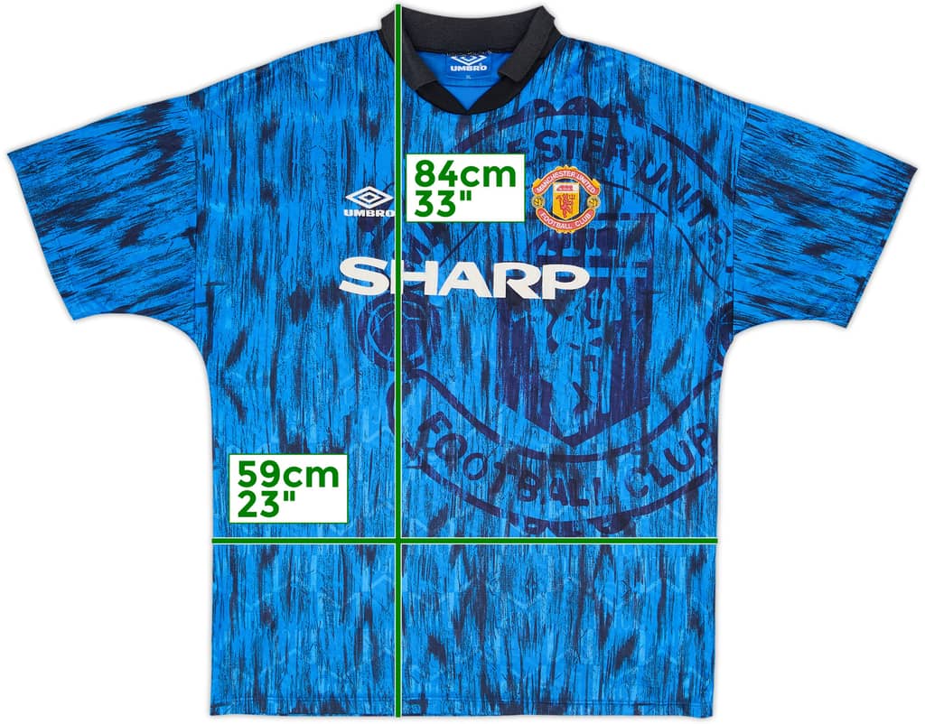 1992-93 Manchester United Away Shirt - 8/10 - (XL)