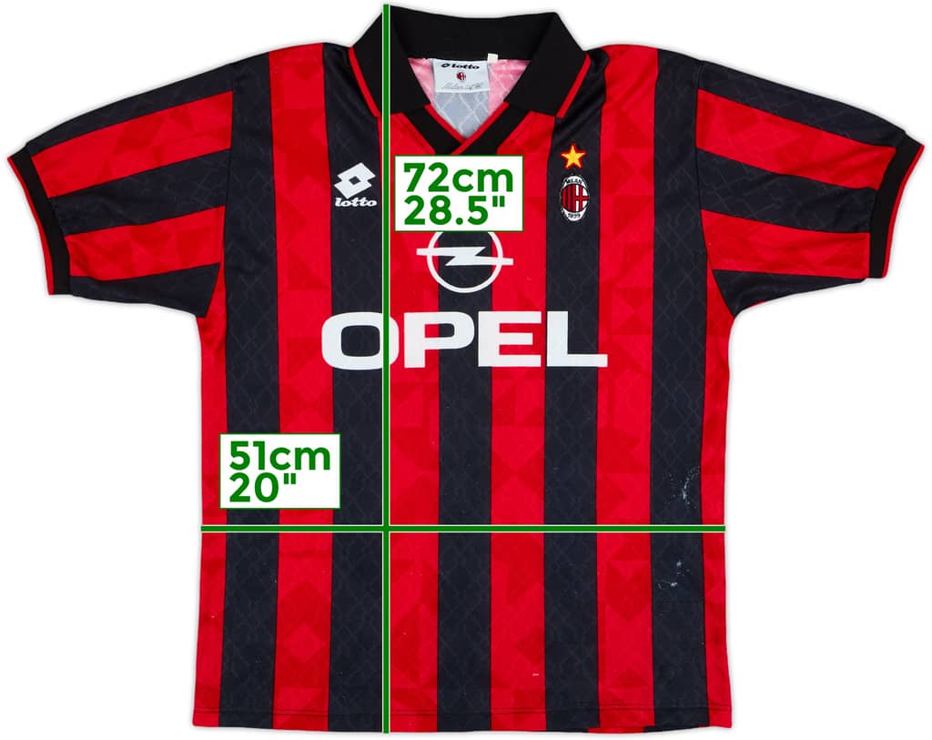 1994-95 AC Milan Home Shirt - 6/10 - (M)