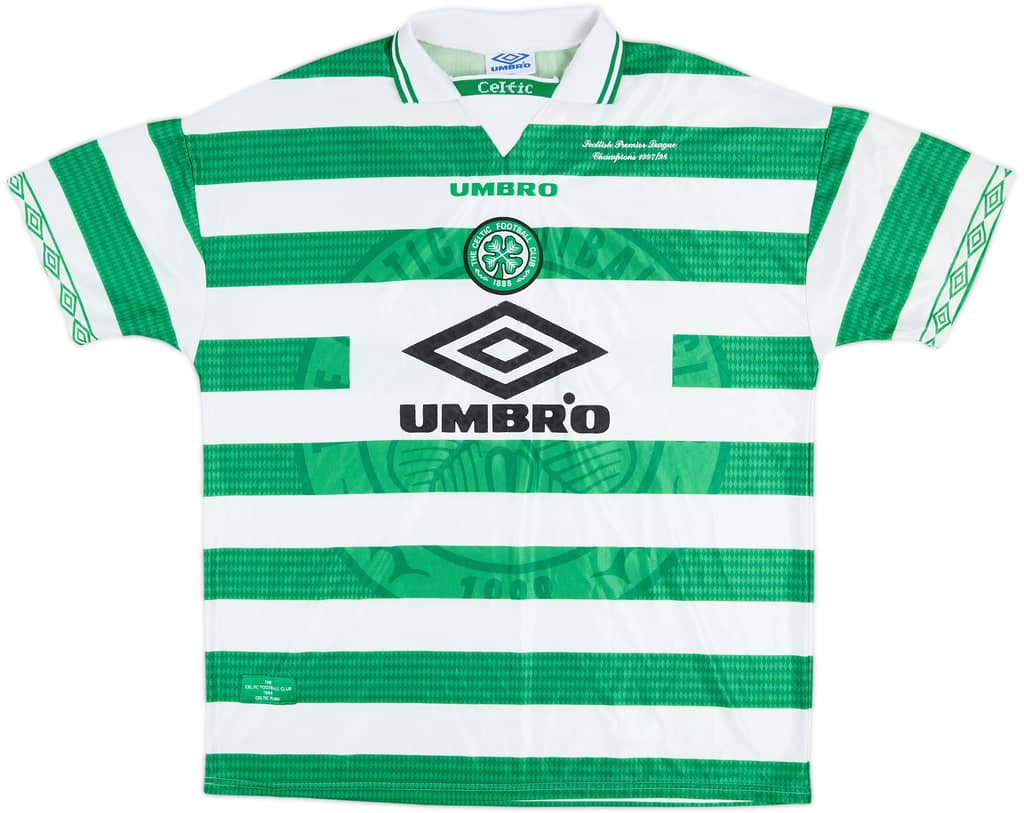 1997-99 Celtic 'Scottish Premier League Champions' Home Shirt - 5/10 - (XXL)