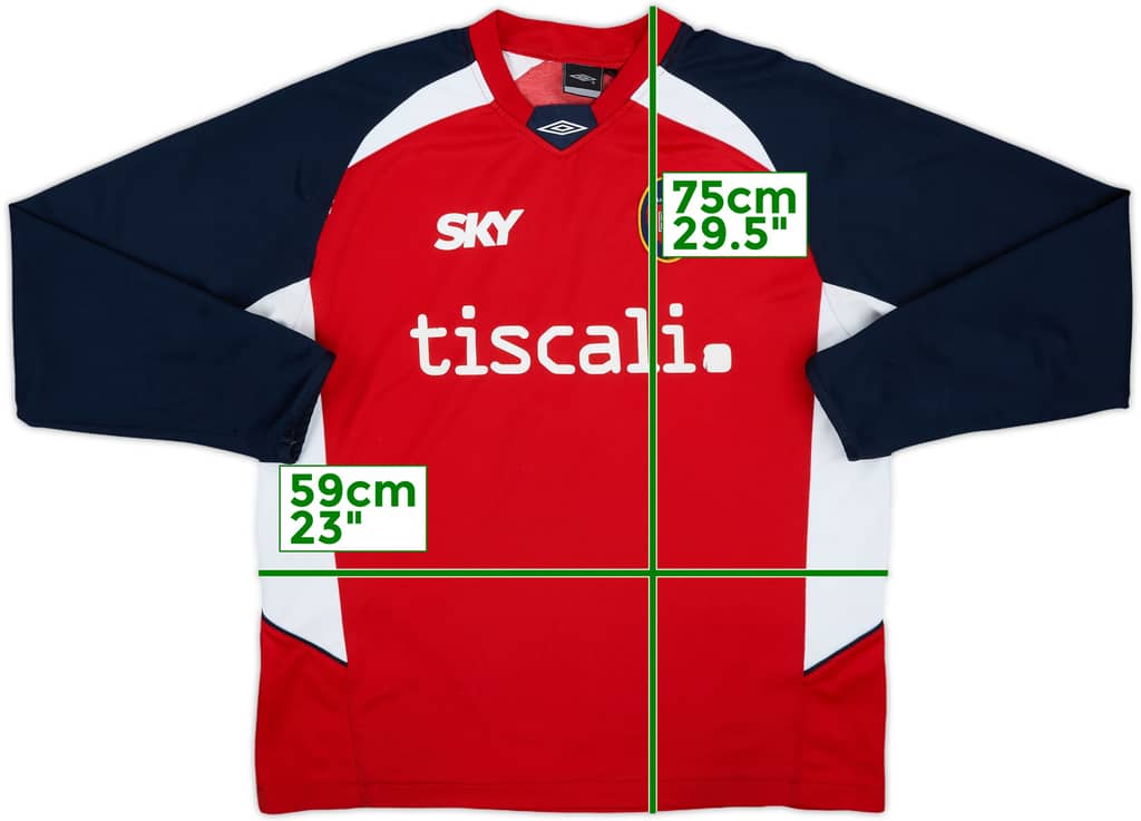 2007-08 Cagliari Umbro Training L/S Shirt - 7/10 - (XL)
