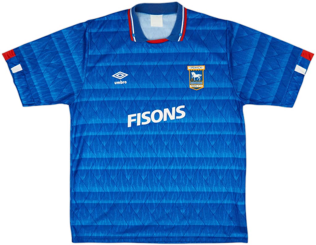 1989-92 Ipswich Home Shirt - 8/10 - (L)