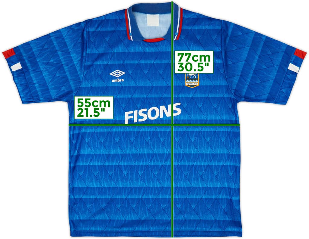 1989-92 Ipswich Home Shirt - 8/10 - (L)