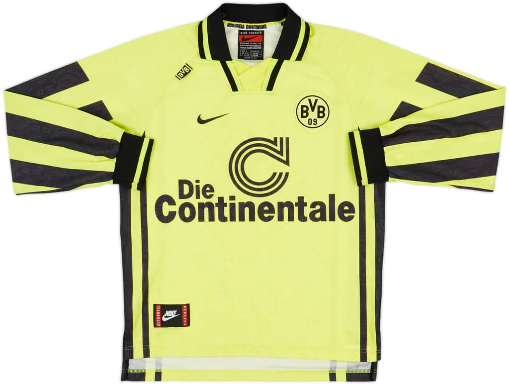 1996-97 Borussia Dortmund Home L/S Shirt - 8/10 - (S)
