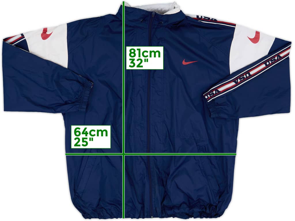 1996-98 USA Nike Hooded Rain Jacket - 6/10 - (XL)