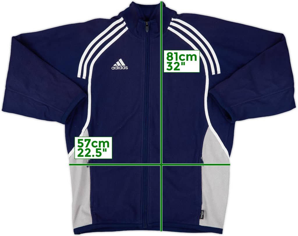 2000-01 Real Madrid adidas Fleece Track Jacket - 8/10 - (M)