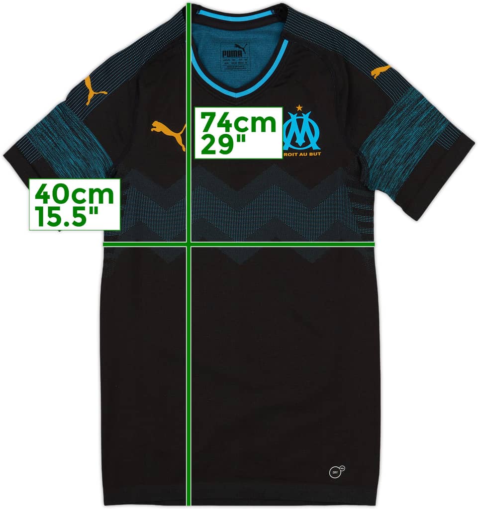 2018-19 Olympique Marseille EvoKnit Player Issue Away Shirt - 10/10 - (M)