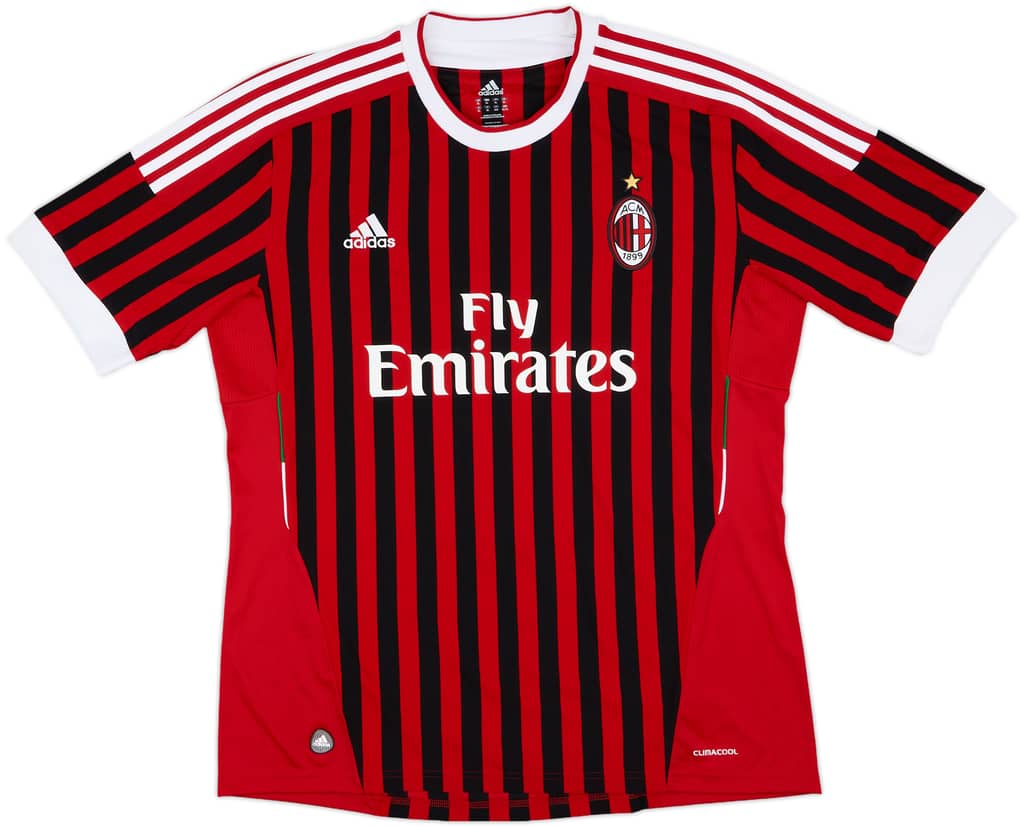2011-12 AC Milan Home Shirt - 10/10 - (XL)