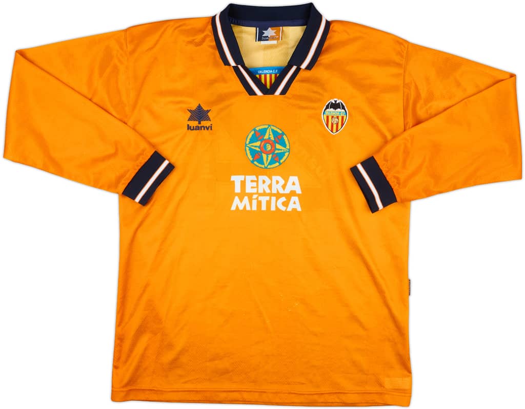1998-99 Valencia Match Issue Away L/S Shirt #24
