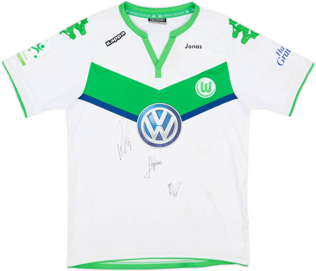 2015-16 Wolfsburg Signed Home Shirt - 5/10 - (XL.Boys)