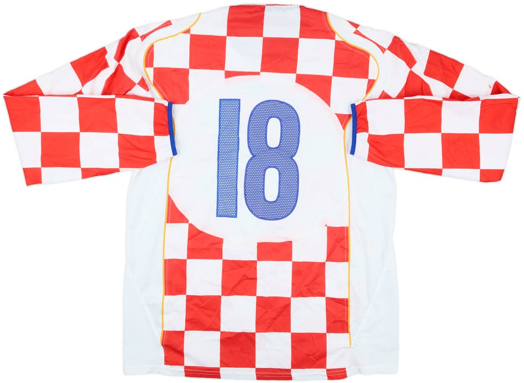 2004-06 Croatia Match Issue Home L/S Shirt #18