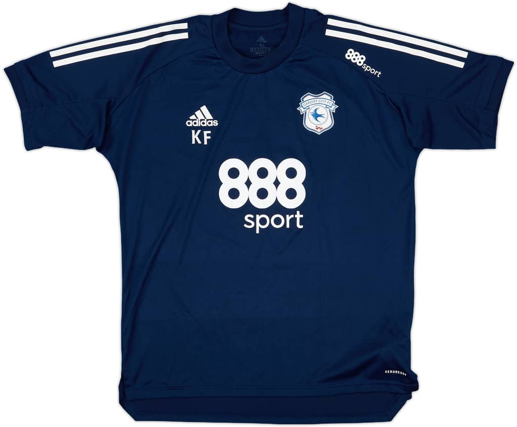 2020-21 Cardiff City Staff Issue adidas Training Shirt KF - 10/10 - (M)