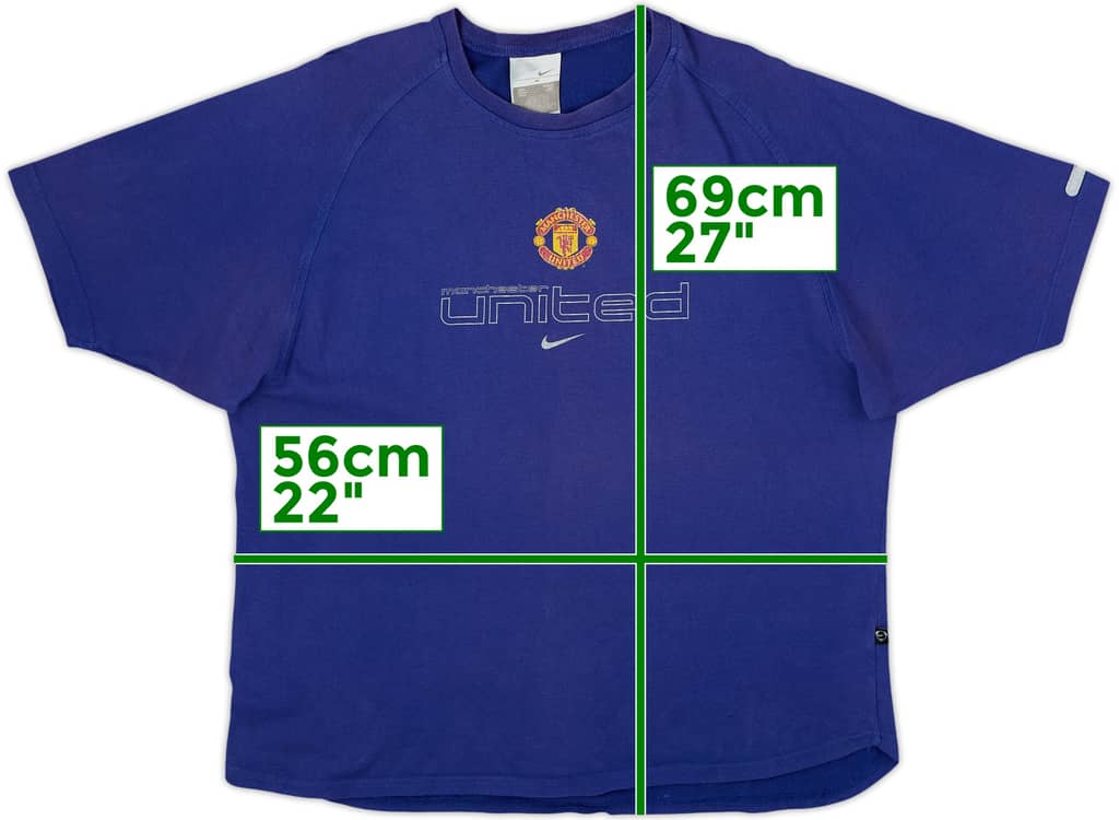 2002-03 Manchester United Nike Cotton Tee - 5/10 - (M)