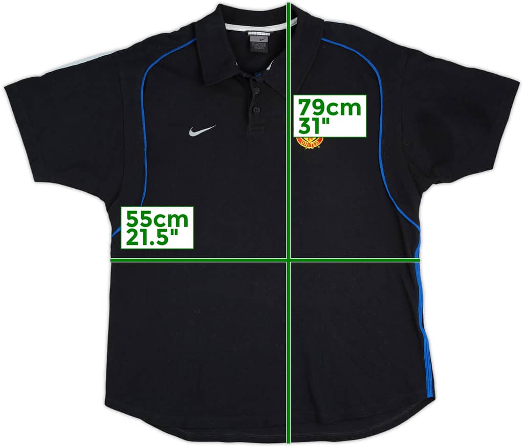 2002-03 Manchester United Nike Polo Shirt - 8/10 - (L)
