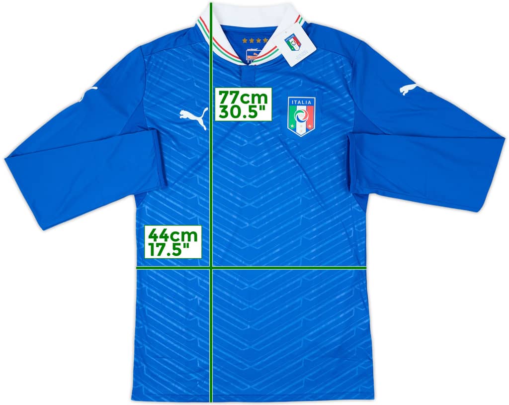 2012-13 Italy Player Issue Home L/S Shirt (M)