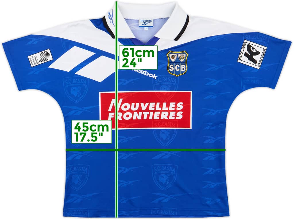 1995-96 Bastia Home Shirt - 9/10 - (L.Boys)