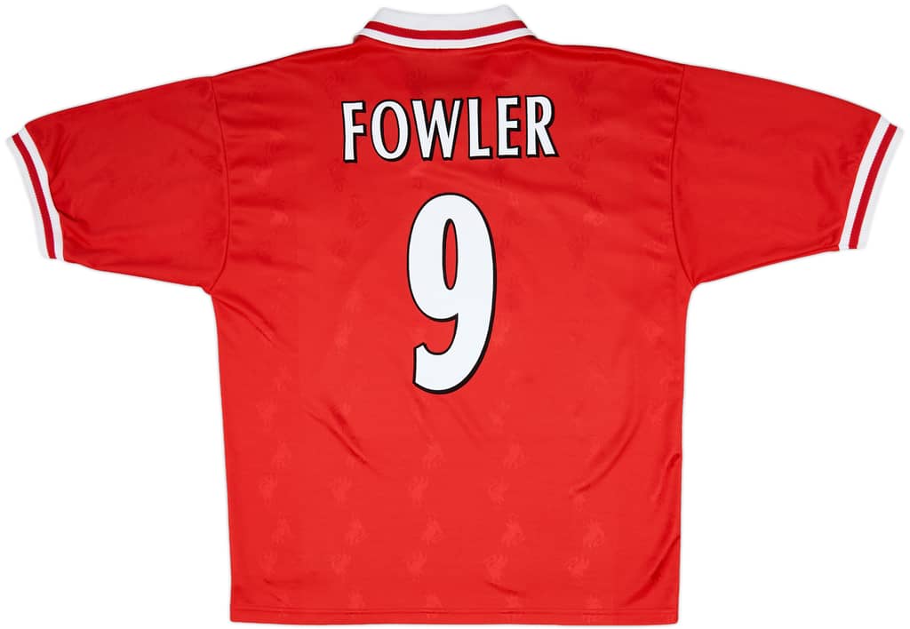 1996-98 Liverpool Home Shirt Fowler #9 - 8/10 - (L)