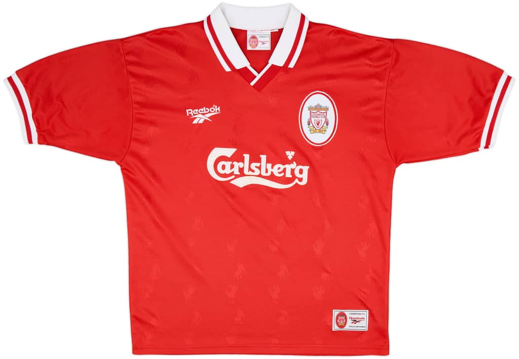 1996-98 Liverpool Home Shirt Fowler #9 - 8/10 - (L)