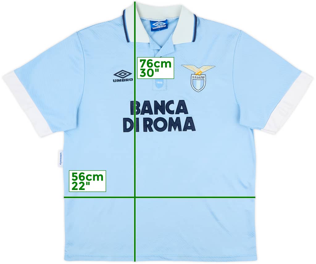 1993-95 Lazio Home Shirt - 8/10 - (L)
