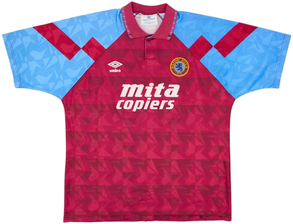 1990-92 Aston Villa Home Shirt - 8/10 - (XL)