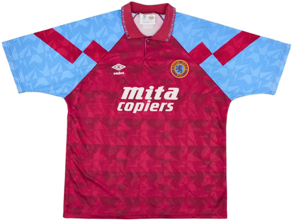 1990-92 Aston Villa Home Shirt - 8/10 - (XL)