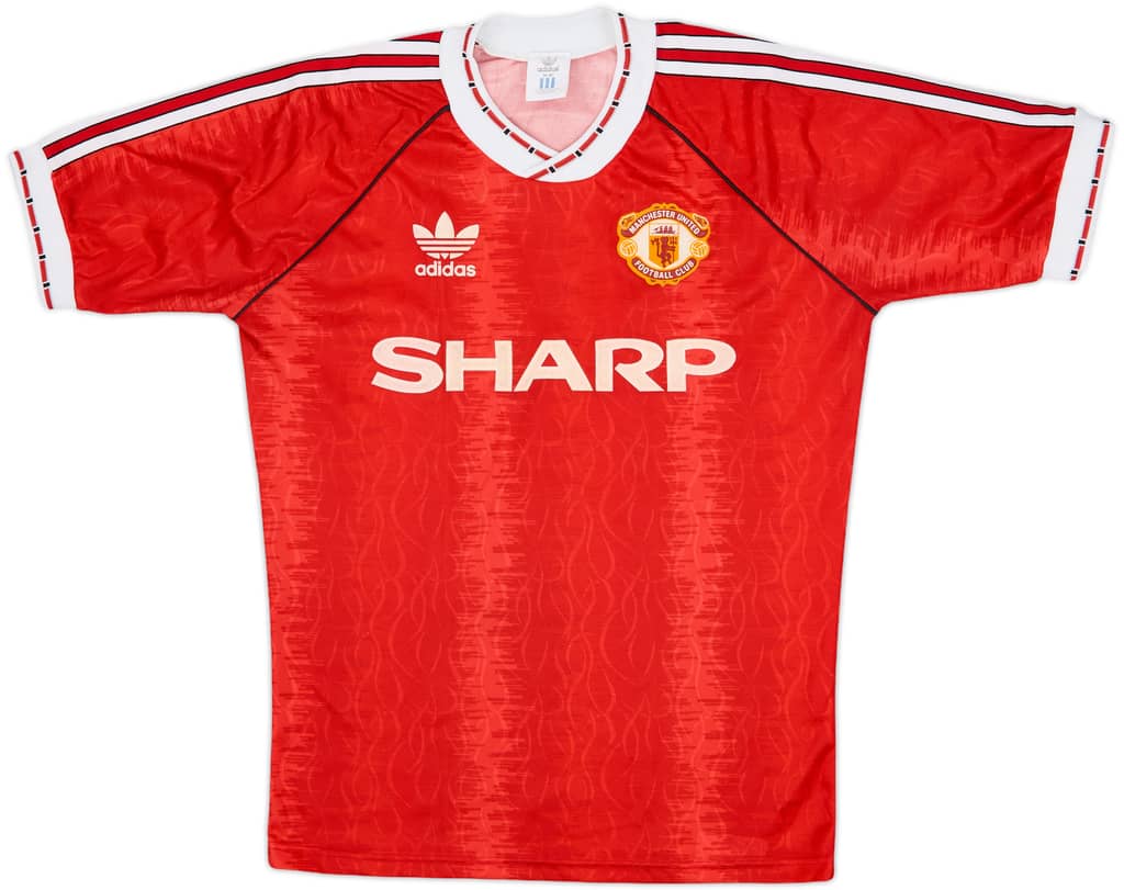 1990-92 Manchester United Home Shirt - 8/10 - (S)