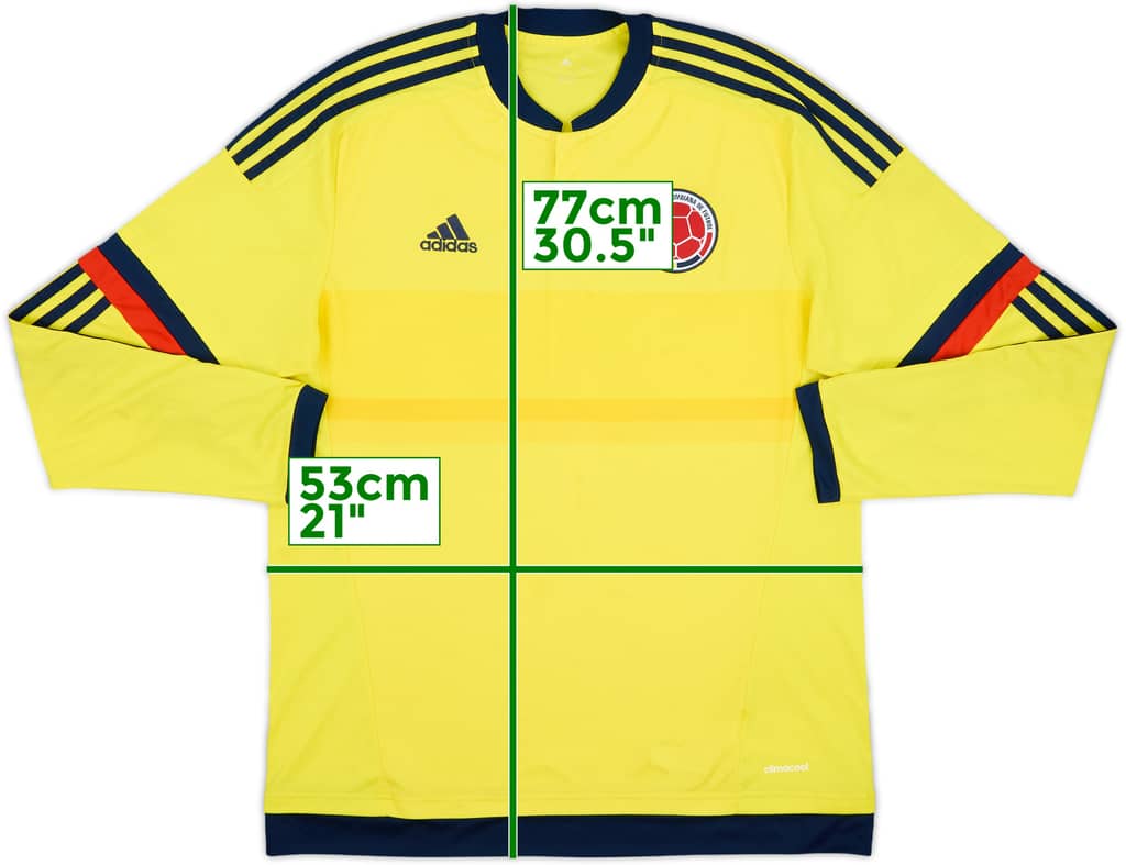 2015 Colombia Copa America Home L/S Shirt - 7/10 - (L)