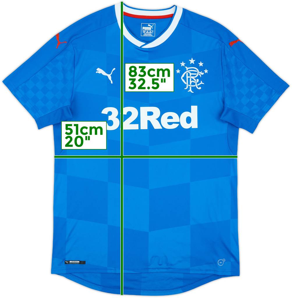 2016-18 Rangers Home Shirt - 9/10 - (L)