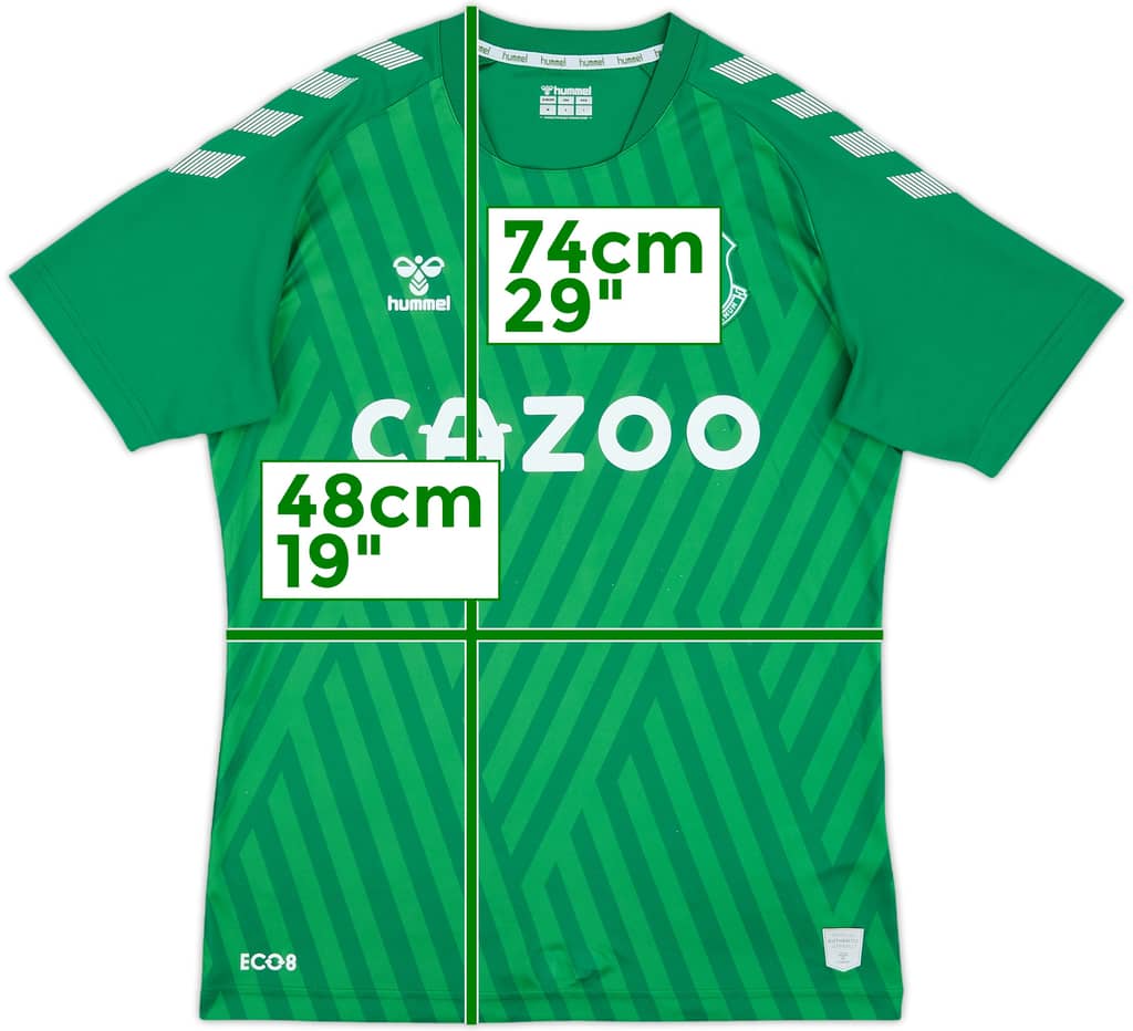 2021-22 Everton GK S/S Shirt - 8/10 - (M)