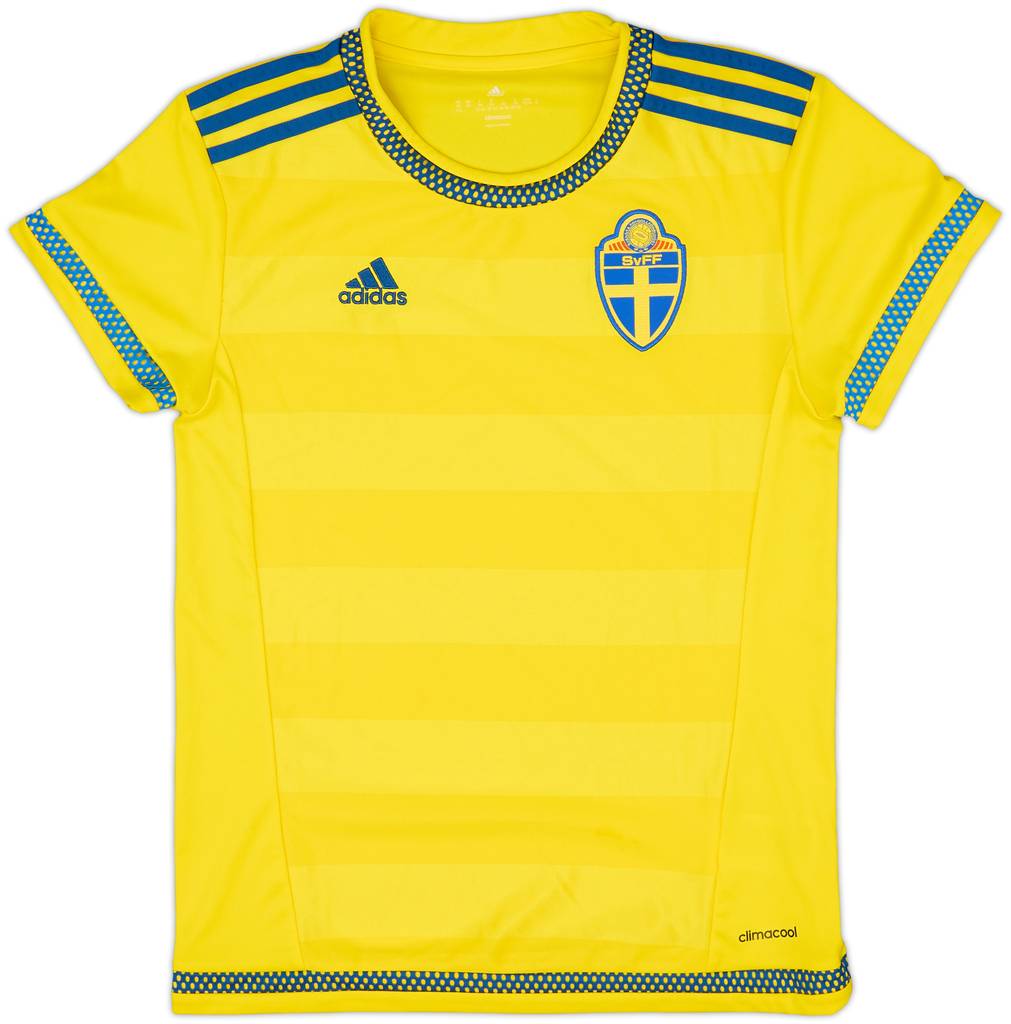 2015-17 Sweden Home Shirt - 9/10 - (Women's XS)