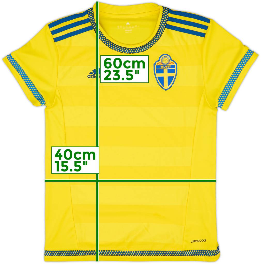 2015-17 Sweden Home Shirt - 9/10 - (Women's XS)