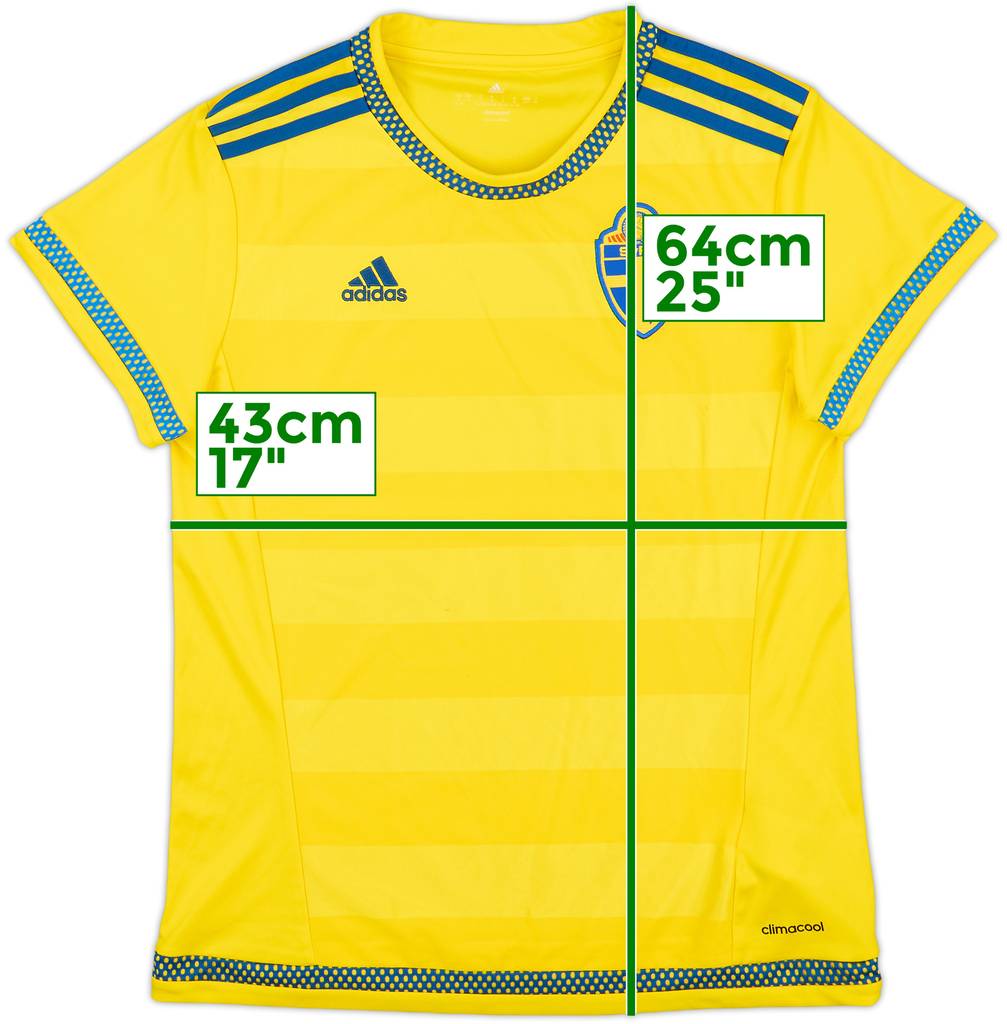 2015-17 Sweden Womens Home Shirt - 8/10 - (Women's S)