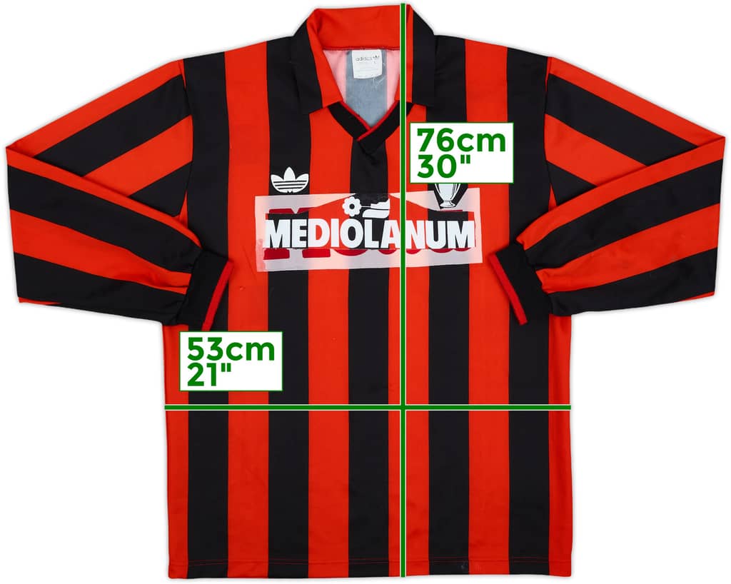 Camiseta de local del AC Milan 1990-91 L/S - 5/10 - (L)