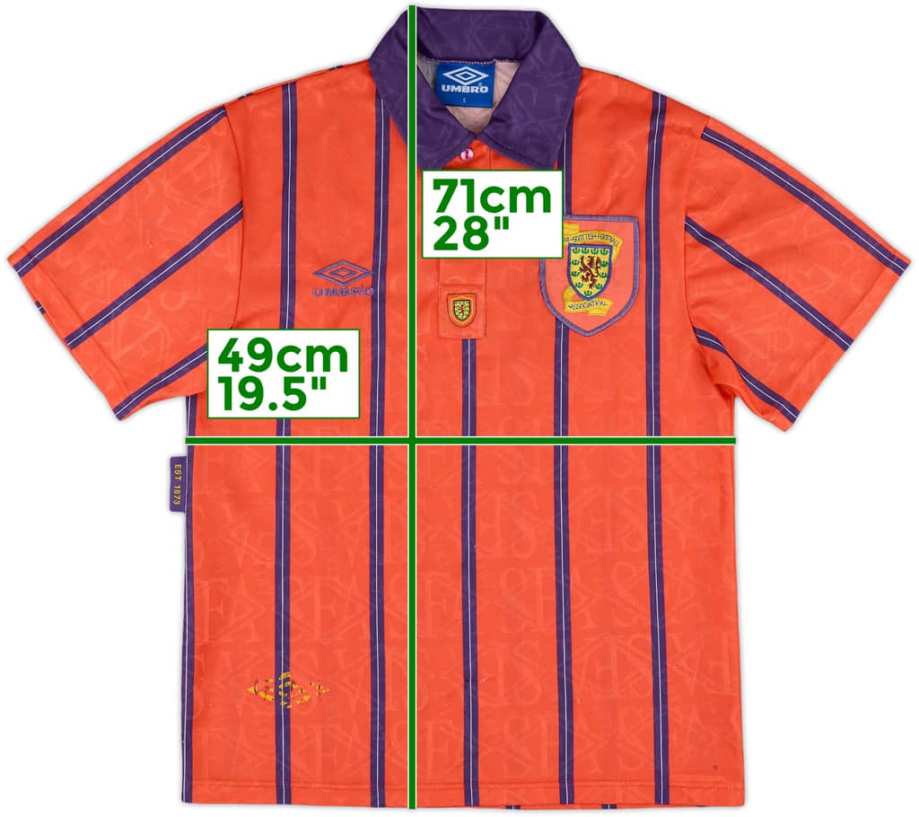 1993-95 Scotland Away Shirt - 8/10 - (S)