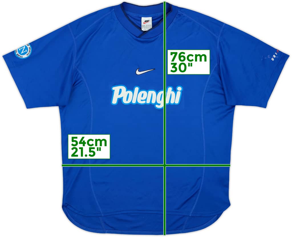 1997-98 Napoli Nike Player Issue Training Shirt - 7/10 - (L)