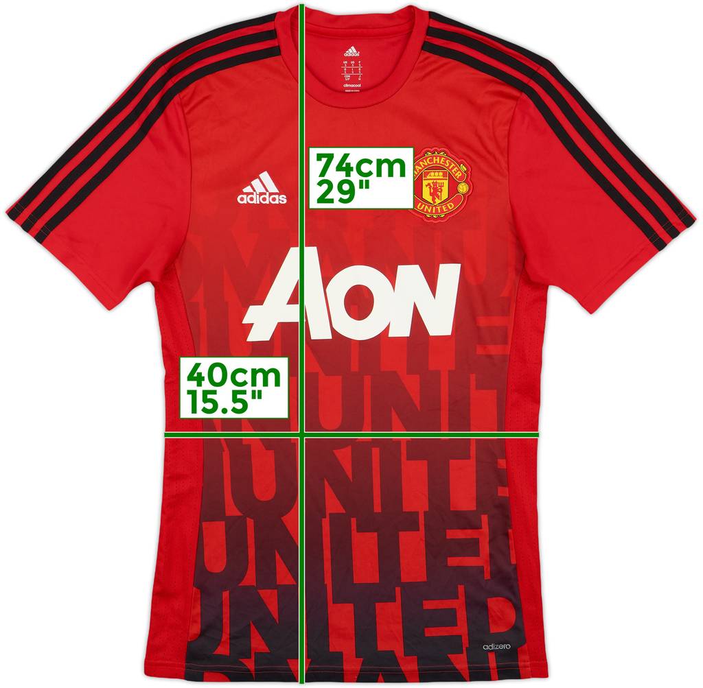 2016-17 Manchester United adizero Training Shirt - 9/10 - (S)
