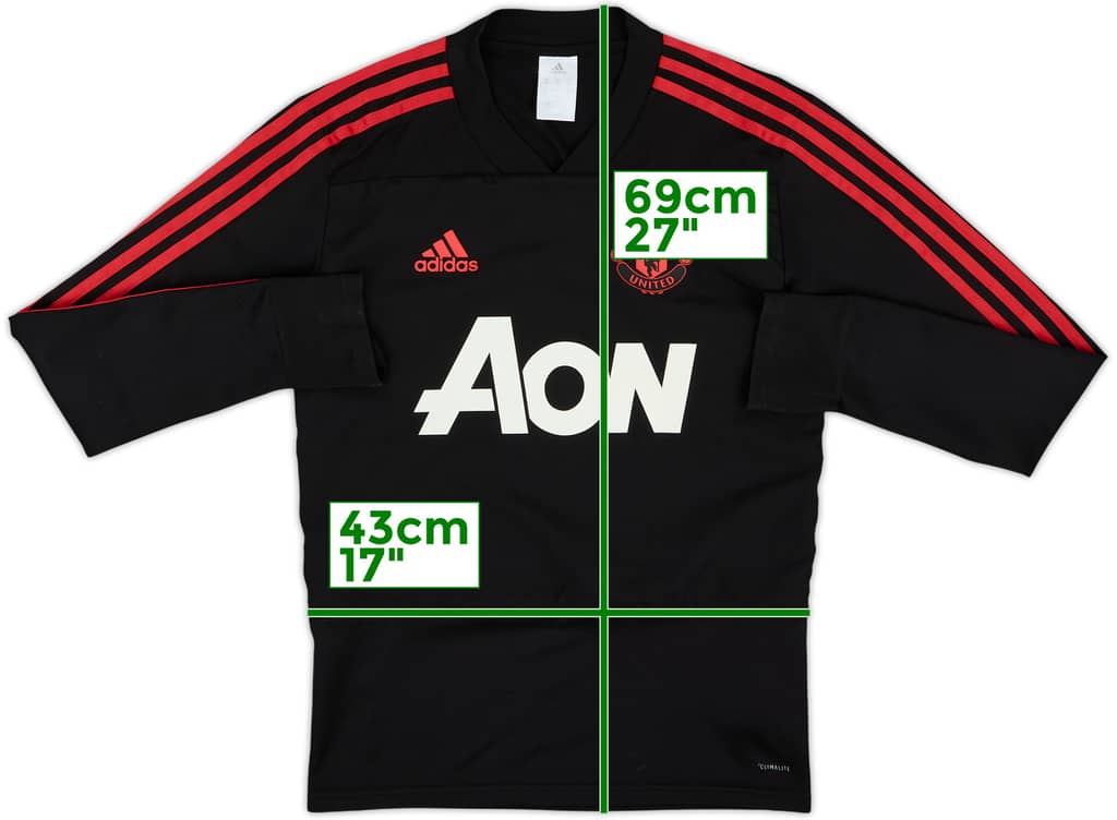 2018-19 Manchester United adidas Sweat Top - 7/10 - (XS)