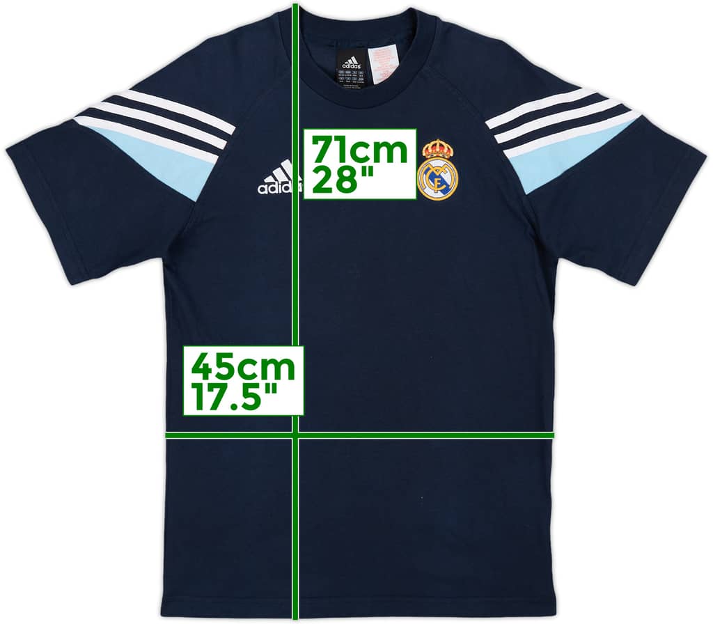 2003-04 Real Madrid adidas Cotton Tee - 8/10 - (XL.Boys)