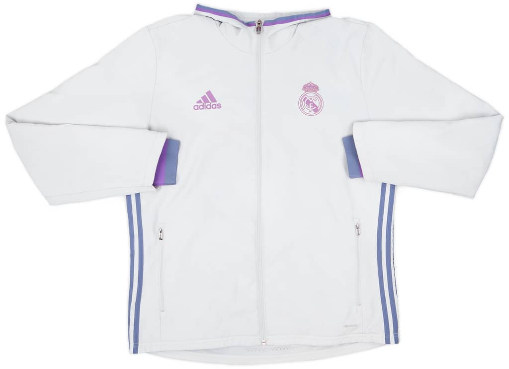 2016-17 Real Madrid adidas Hooded Track Jacket - 7/10 - (L)