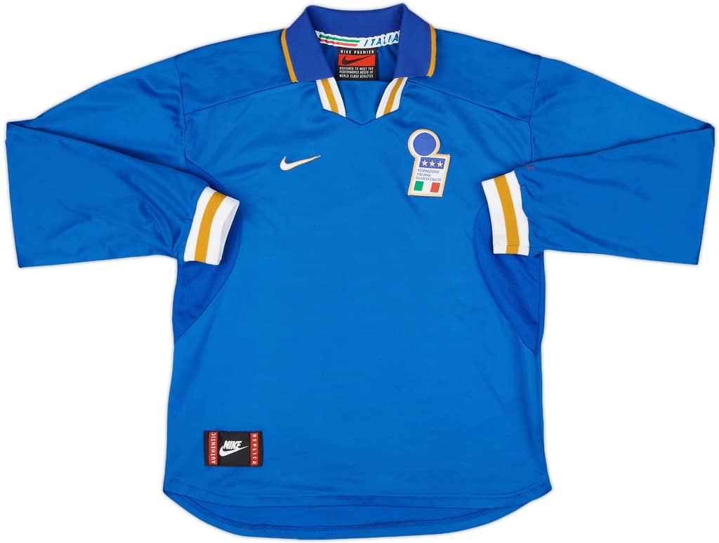 1996-97 Italy Home L/S Shirt - 8/10 - (XL.Boys)