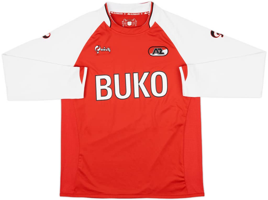 2009-10 AZ Alkmaar Home L/S Shirt - 10/10 - (L)