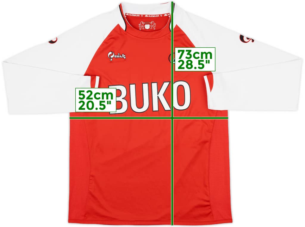 2009-10 AZ Alkmaar Home L/S Shirt - 10/10 - (L)