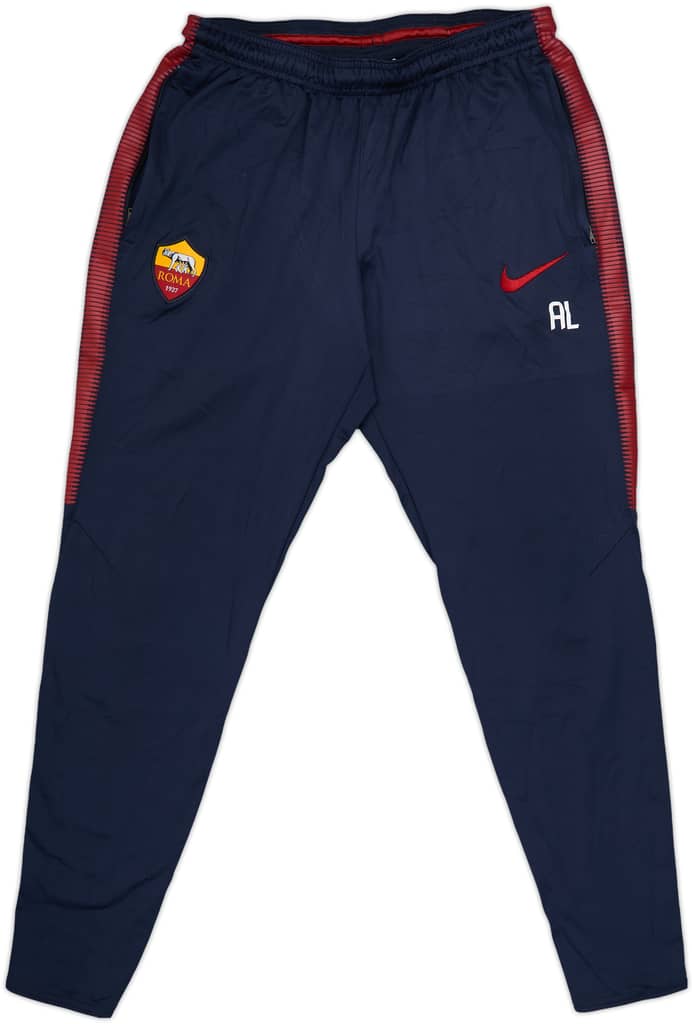 2017-18 Roma Nike Staff Issue Track Pants/Bottoms 'AL' - 9/10 - (M)