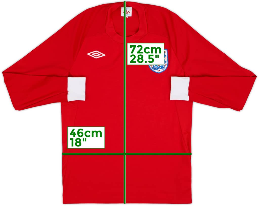2010-11 England Away L/S Shirt - 9/10 - (S)
