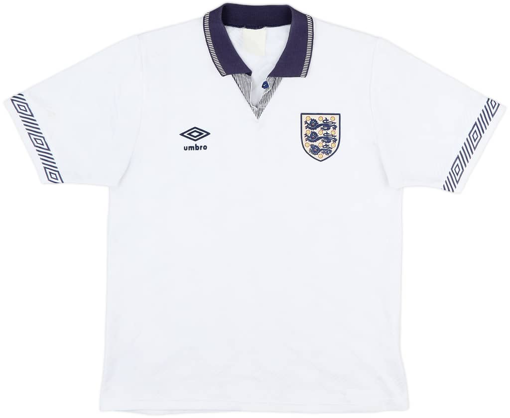 1990-92 England Home Shirt - 7/10 - (S)