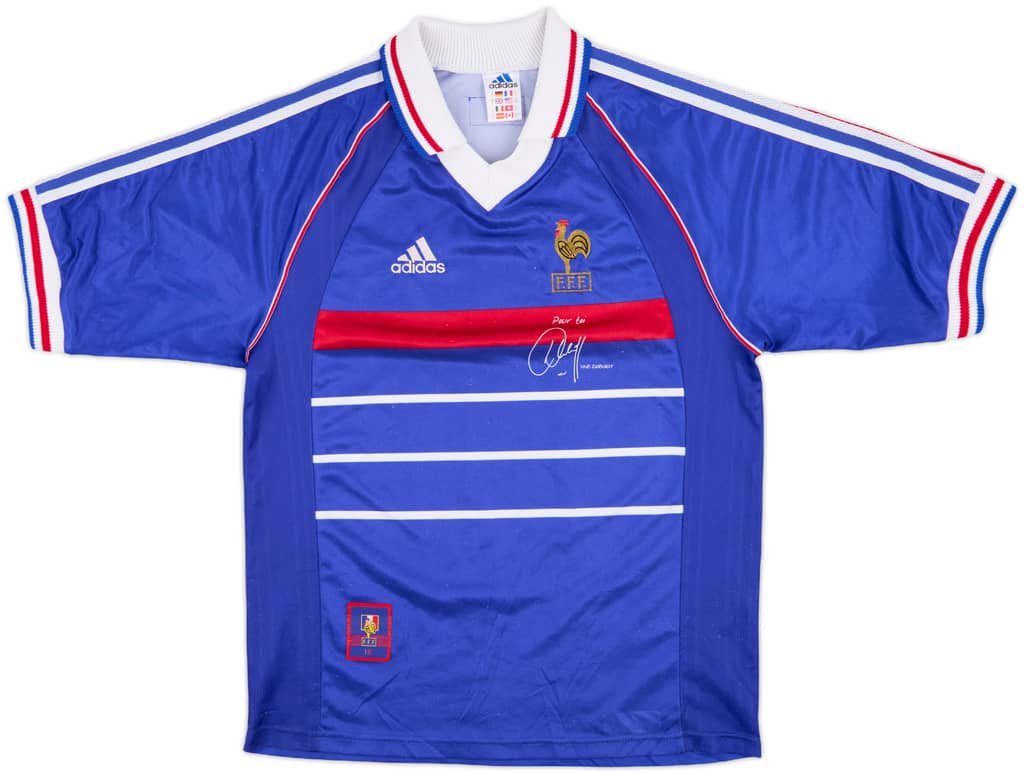 1998-00 France 'Pour Toi Youri Djorkaeff' Home Shirt - 6/10 - (S)