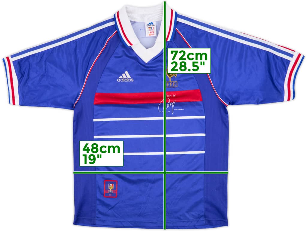 1998-00 France 'Pour Toi Youri Djorkaeff' Home Shirt - 6/10 - (S)