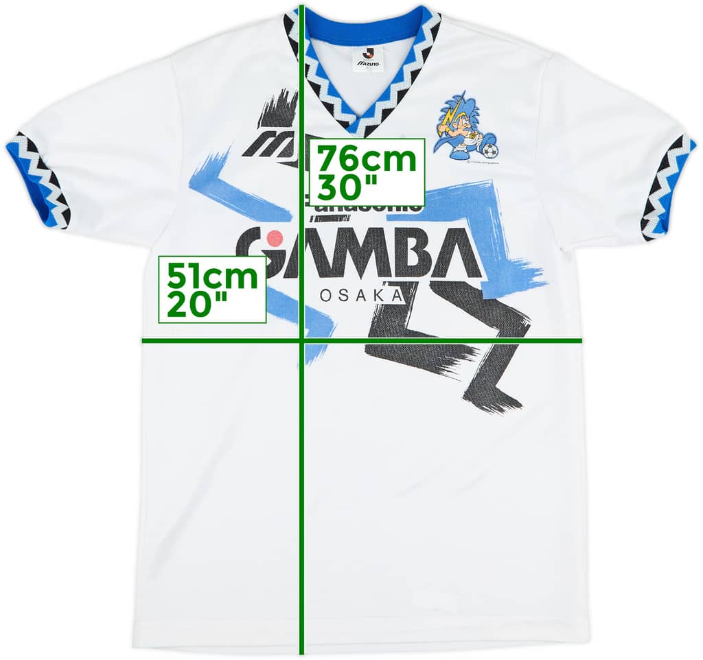 1993-95 Gamba Osaka Mizuno Training Shirt - 8/10 - (M/L)