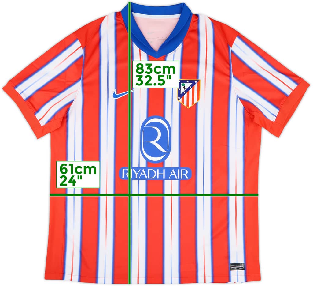 2024-25 Atletico Madrid Home Shirt - 10/10 - (XL)