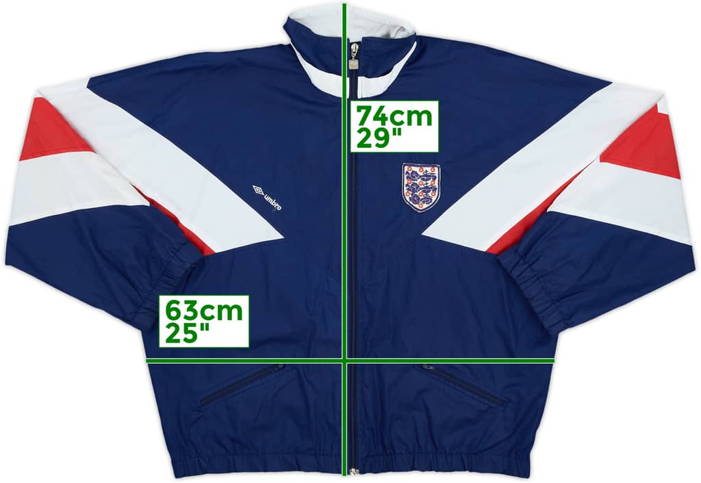 1988-99 England Umbro Track Jacket - 8/10 - (L)