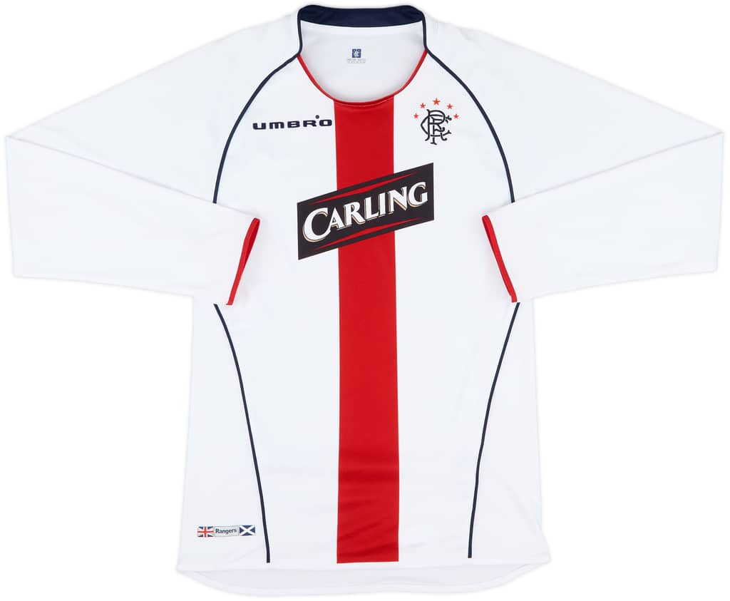 2005-06 Rangers Away L/S Shirt - 8/10 - (M.Boys)
